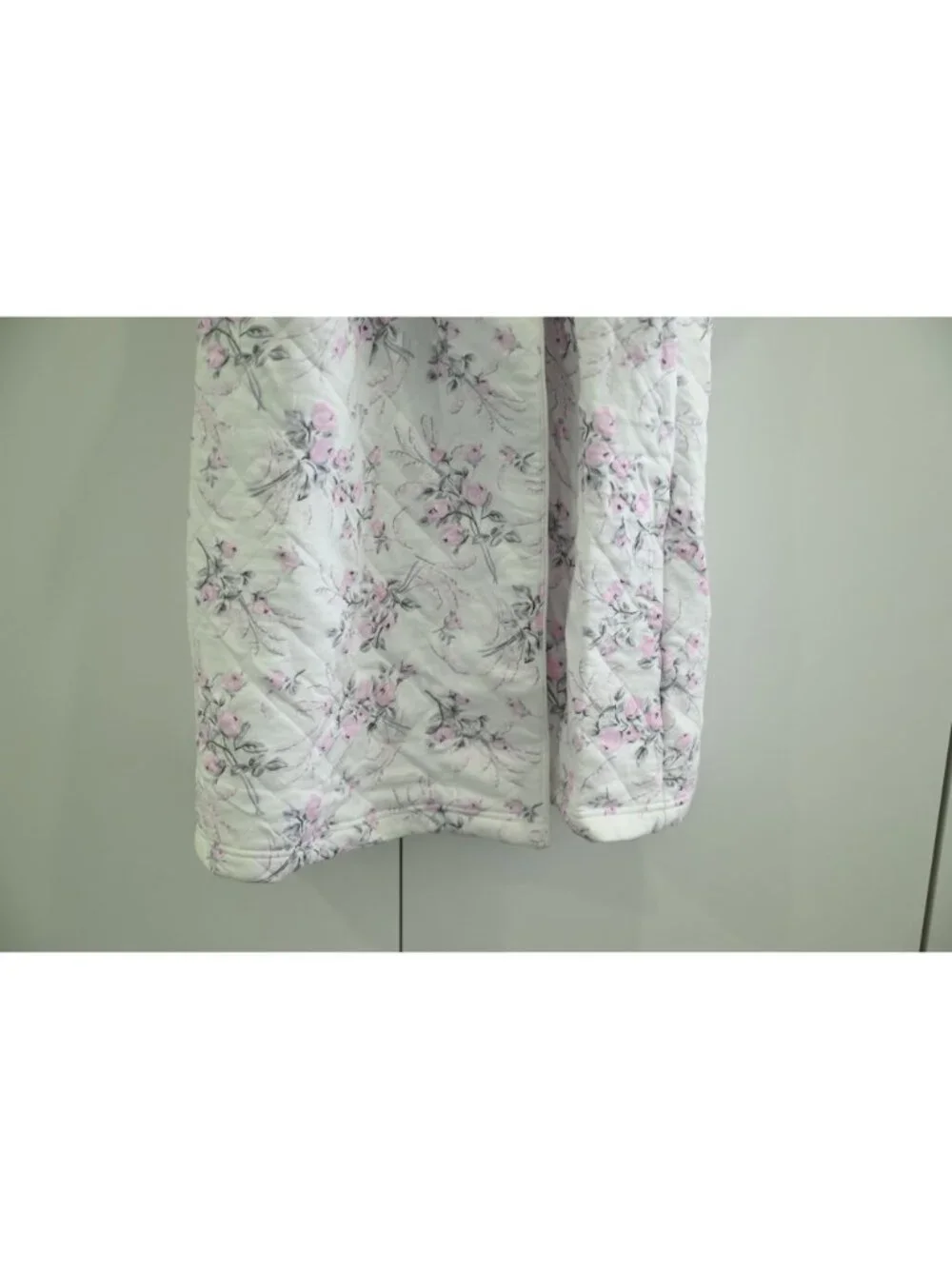 NWT Eileen West Quiet Bloom Cotton Quilt Wrap Robe Sz S/M Rose Bud E50092-149